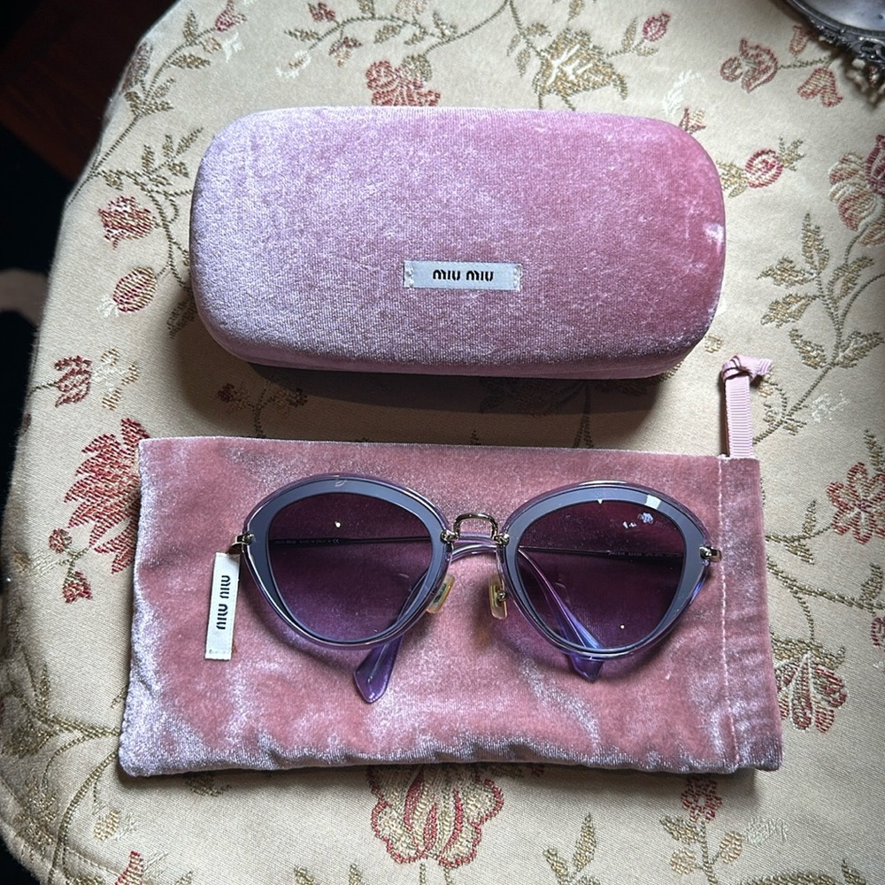 Miu Miu gray/brown sunglasses